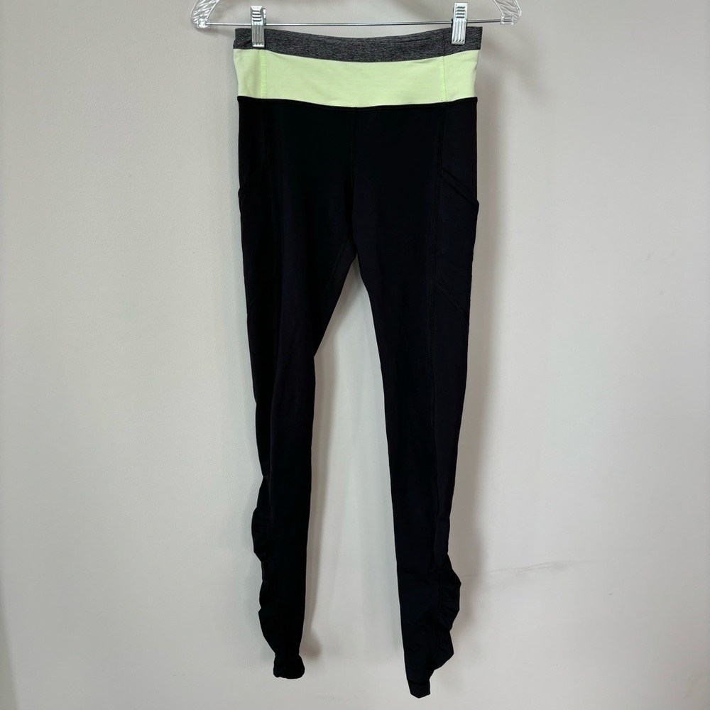 Lululemon leggings with Ruching Detail Size 4